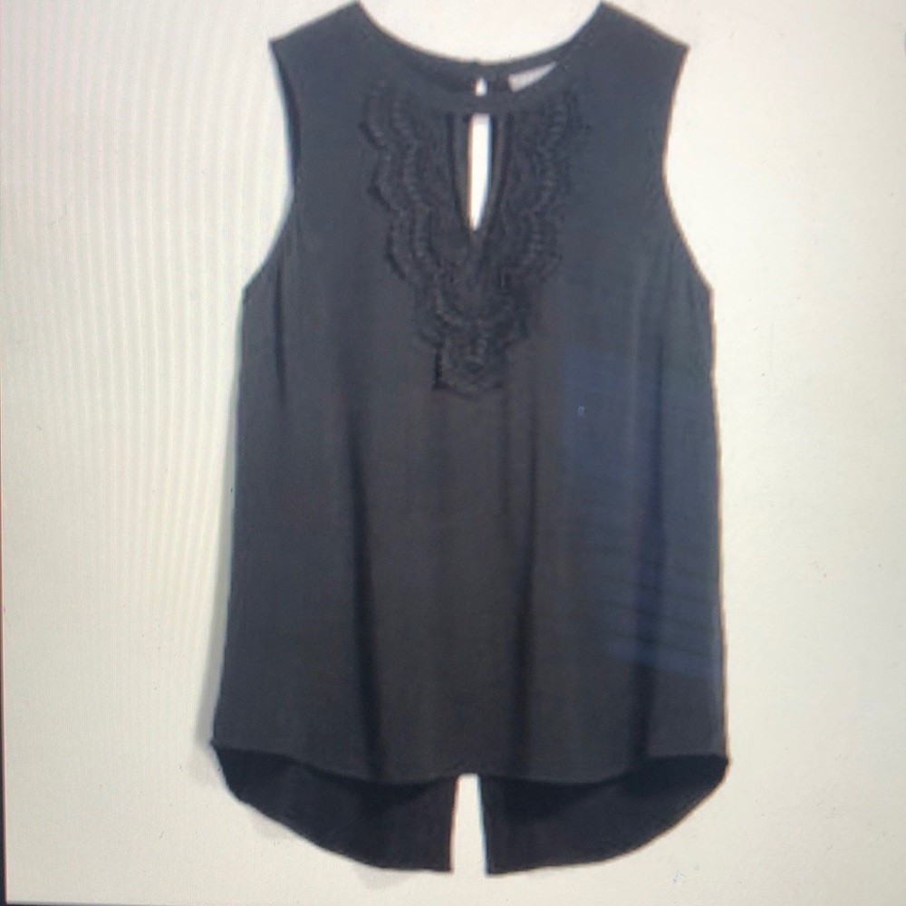 Pale Sky Crochet Tank